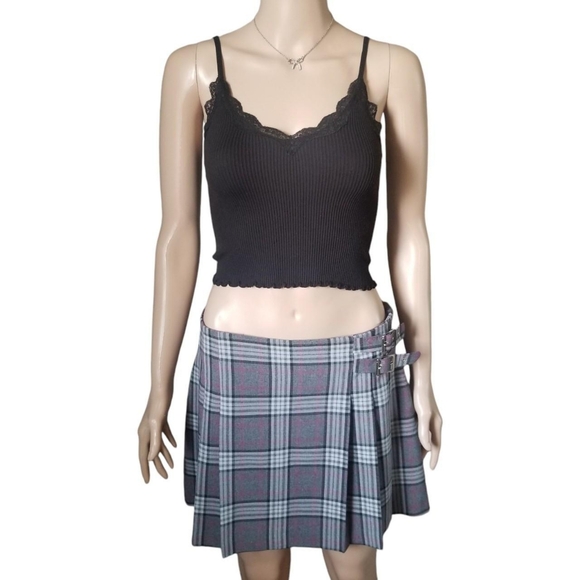 Vintage Garage Plaid Skirt - Picture 2 of 10